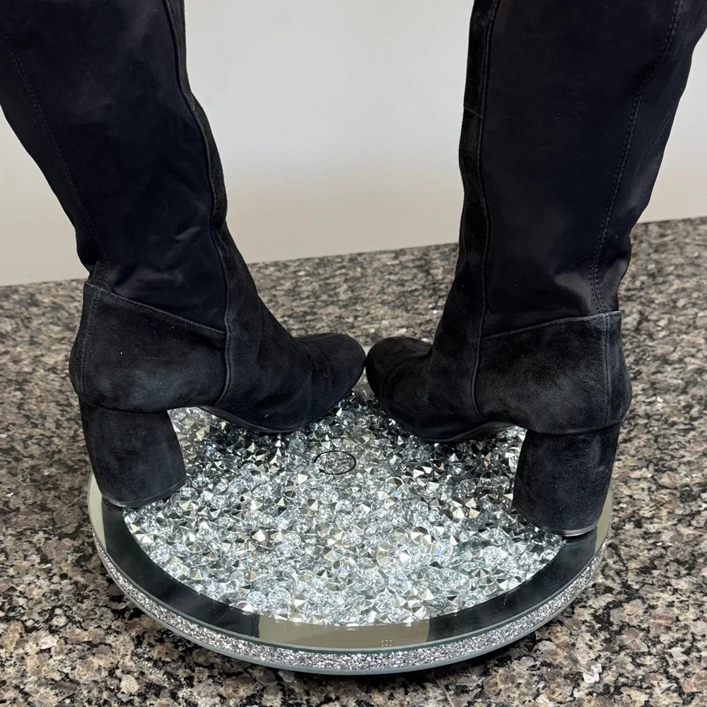 Nine West Black black suede tall Boots 8